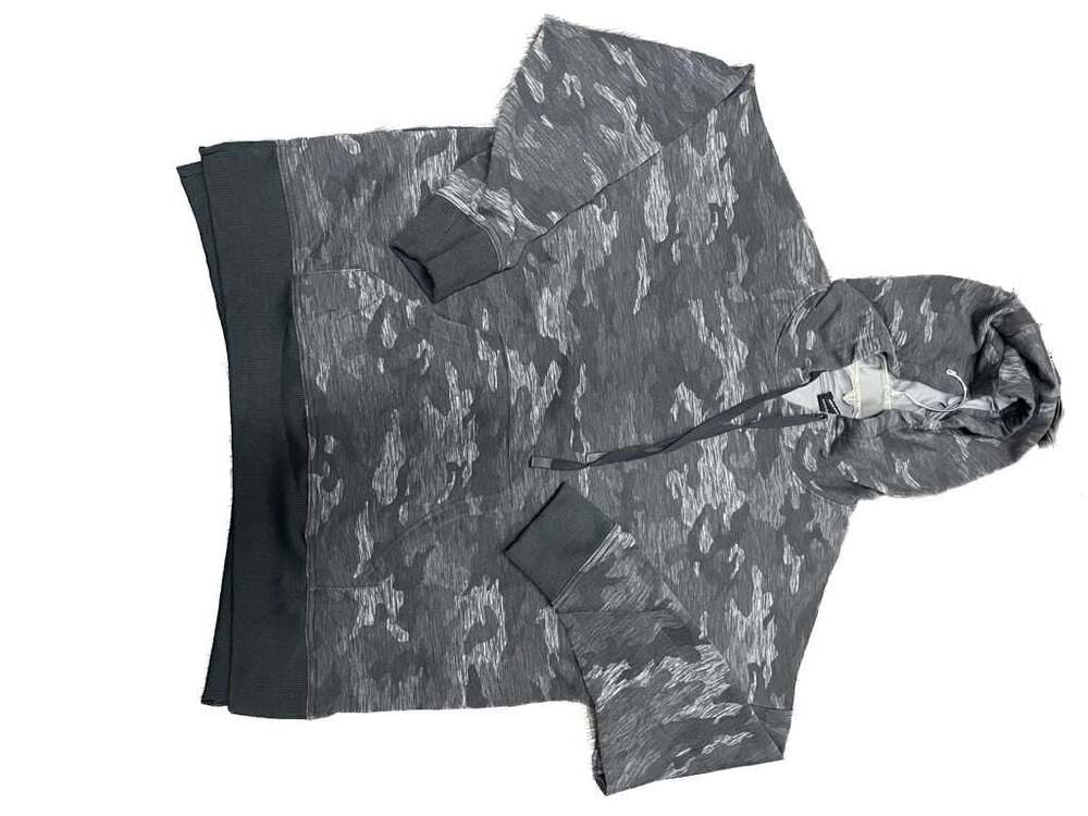 Athletic Works Men's Grey Camo Fleece Pullover Hoodie